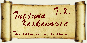 Tatjana Keskenović vizit kartica